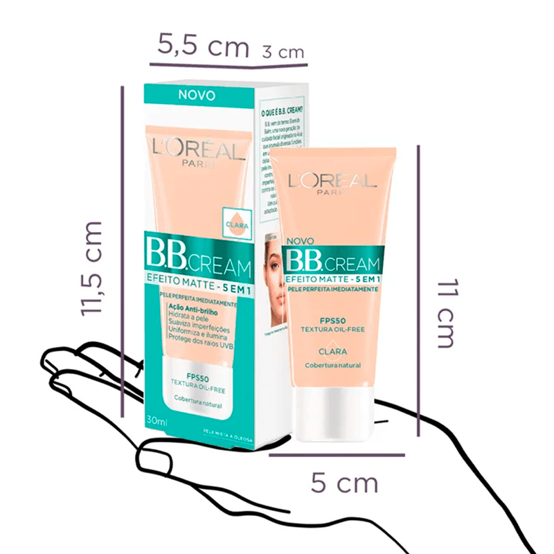 LOreal-Paris-Base-5-em-1-Efeito-Matte-FPS50-Clara---BB-Cream-30ml