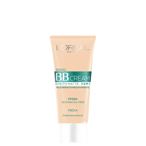 LOréal Paris Base 5 em 1 Efeito Matte FPS 50 Média - BB Cream 30ml