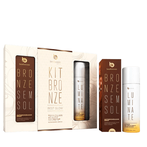 Best Bronze Kit Bronze Glow -  Autobronzeador Spray + Iluminador Luminate