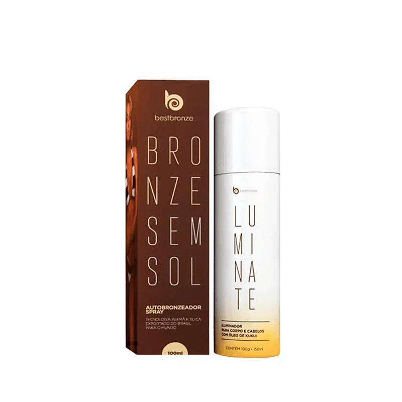 Best-Bronze-Kit-Bronze-Glow----Autobronzeador-Spray---Iluminador-Luminate