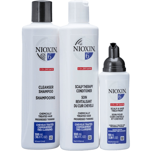 Nioxin Hair Care Kit System 6 Shampoo 300ml - Condicionador 300ml - Treated 100ml