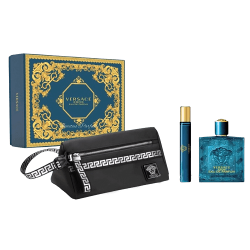 Versace Kit Eros Eau de Parfum 100ml + Travel Spray 10ml + Necessaire