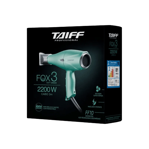 Taiff-Fox-Ion-3-Soft-Green---Secador-de-Cabelo-127V-2200W