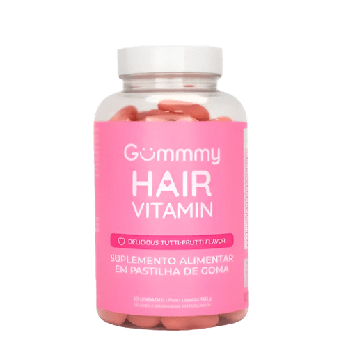 Gummmy Hair Vitamin Delicious Tutti-Frutti Flavor - Pastilha de Goma 60 unid