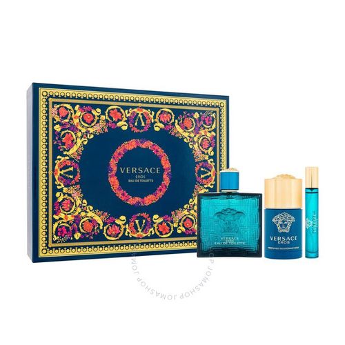 Versace Eros Kit Eau De Toilette 100ml + Eau De Toilette 10ml + Deo Stick 75ml