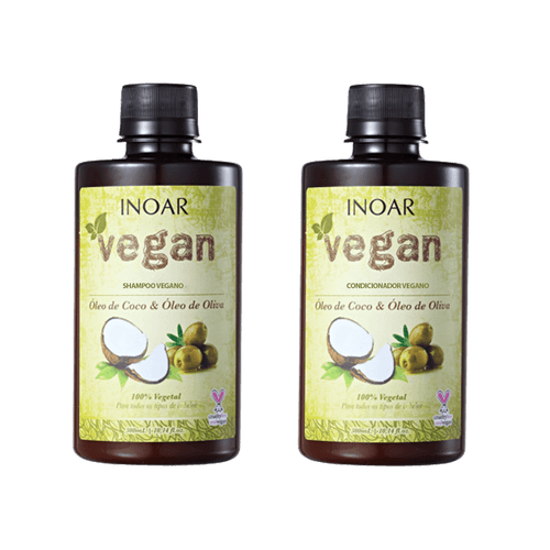 Inoar Kit Vegan Shampoo 300ml + Condicionador 300ml