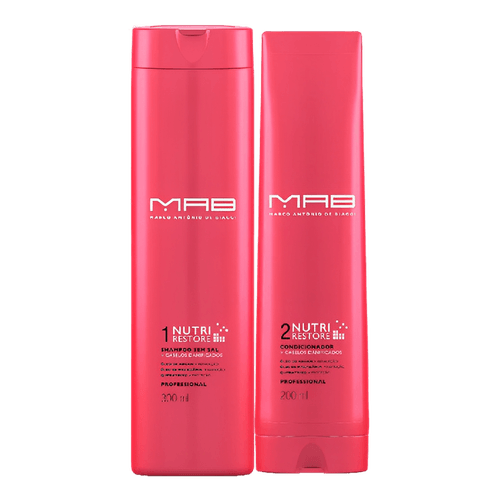 MAB Kit Marco Antônio de Biaggi Nutri Restore Shampoo 300ml + Condicionador 200ml