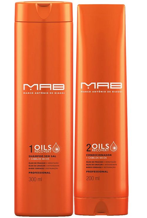 MAB Kit Marco Antônio de Biaggi Oils Recovery Shampoo 300ml + Condicionador 200ml