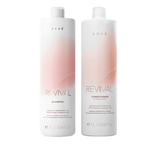 Braé Kit Revival Immediate Reconstruction Shampoo 1000ml + Condicionador 1000ml