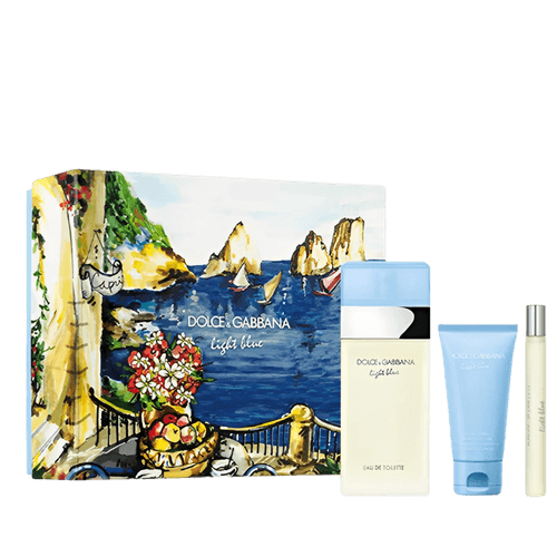 Dolce e Gabbana Kit Light Blue Eau De Toilette 100ml + Body Cream 50ml +  Eau De Toilette 10ml