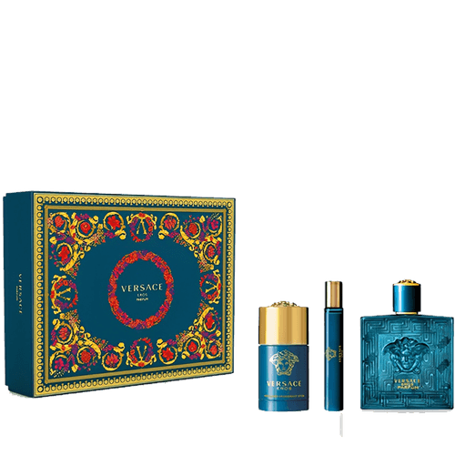 Versace Kit Eros Eau De Parfum 100ml + Eau De parfum 10ml + Desodorante 75ml