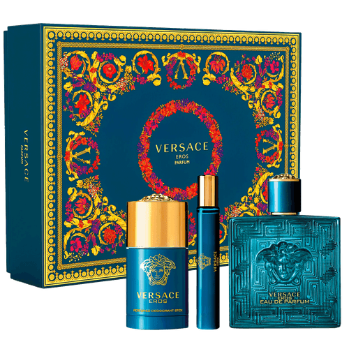 Versace Eros Man Eau De Parfum 100ml + Desodorizante 75g + Eau De Partfum Coffret 10ml