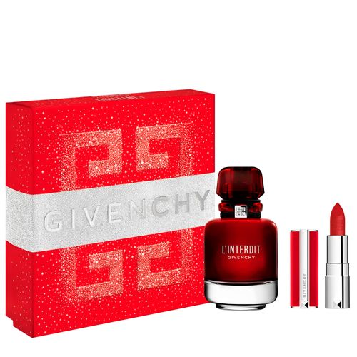 Givenchy L'Interdit Rouge - Eau de Parfum 50ml + Mini Batom Le Rouge Deep Velvet N37