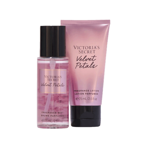 Kit Victoria's Secret Velvet Petals - Body Splash 75ml + Body Lotion 75ml