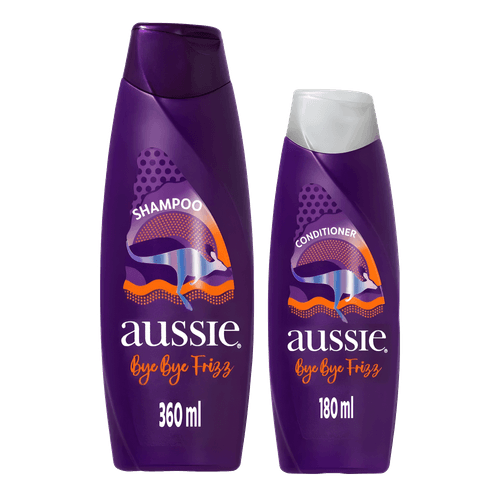 Kit Aussie Bye Bye Frizz Shampoo 360ml + Condicionador 180ml