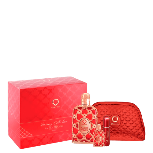 Kit Amber Rouge Orientica - Edp 80ml + Miniatura 7,5ml + Atomizer + Necessaire