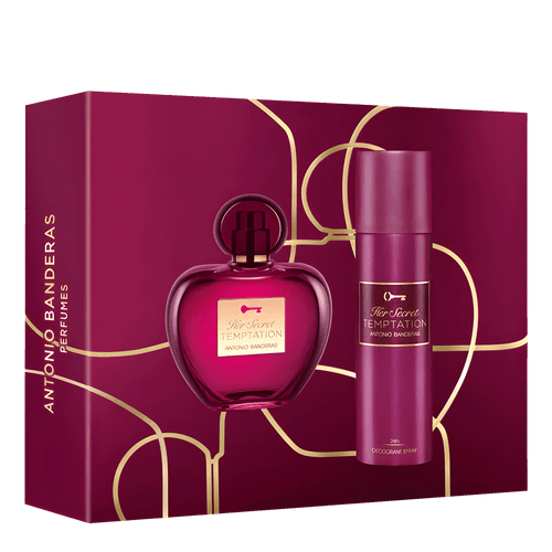 Kit Banderas Her Secret Temptation Eau de Toilette - perfume feminino 80ml + Desodorante 150ml
