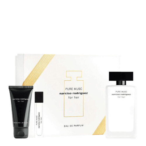 Kit Narciso Rodriguez Pure Musc For Her - Eau de Parfum 100ml + Body Lotion 50ml +  Miniatura 10ml