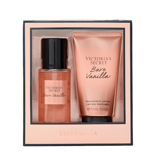 Victoria's Secret Kit Bare Vanilla Body Splash 75ml + Body Lotion 75ml