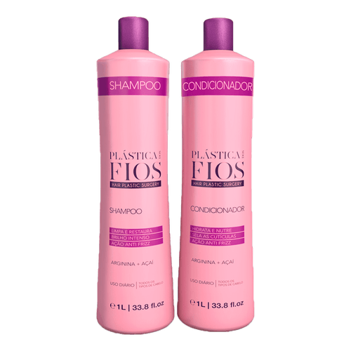 Kit Cadiveu Plástica dos Fios - Shampoo 1Lt + Condicionador 1Lt