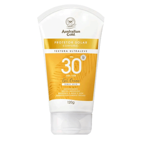 Australian Gold Gel Creme Corporal Toque Seco FPS 30 - Protetor Solar 120g