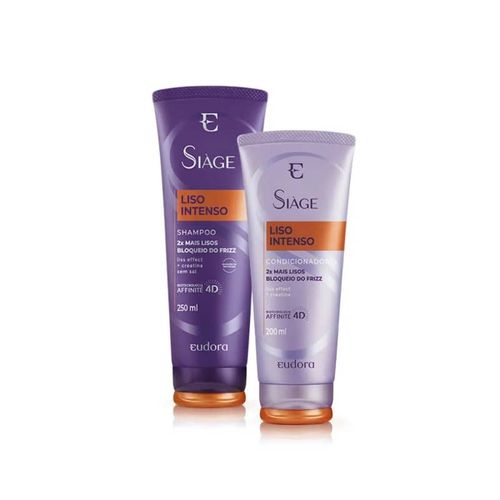 Eudora Kit Siàge Shampoo + Condicionador Liso Intenso