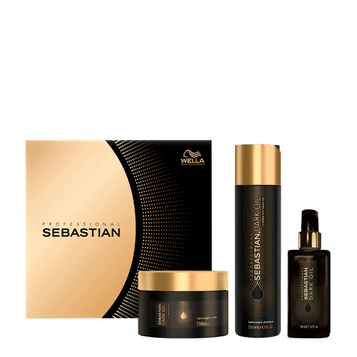 Sebastian Kit Dark Oil Shampo 250ml + Máscara 150ml + Óleo Capilar 95ml