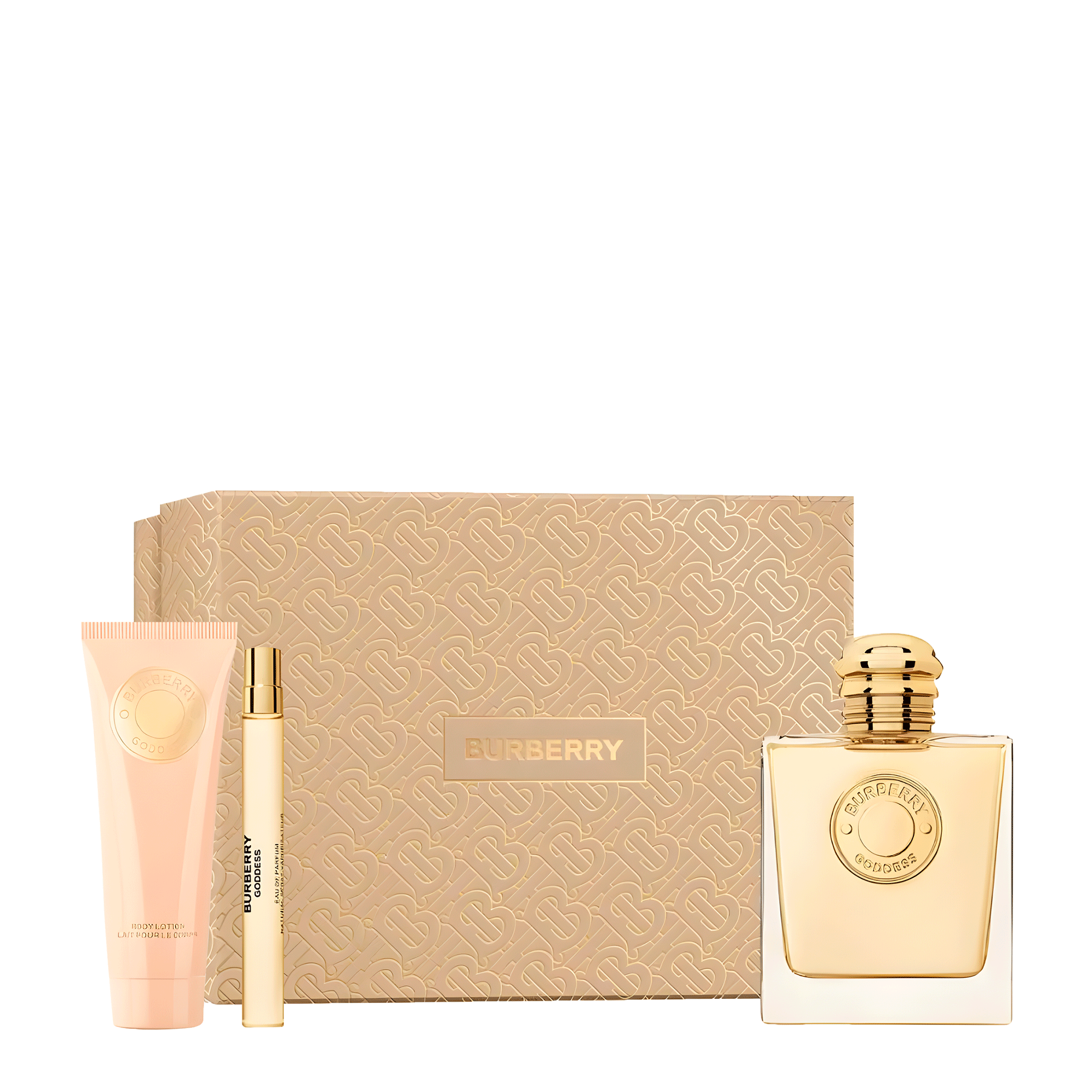 Kit Coffret Burberry Goddess Edp 100ml + Body Lotion 75ml + Travel Size 10ml