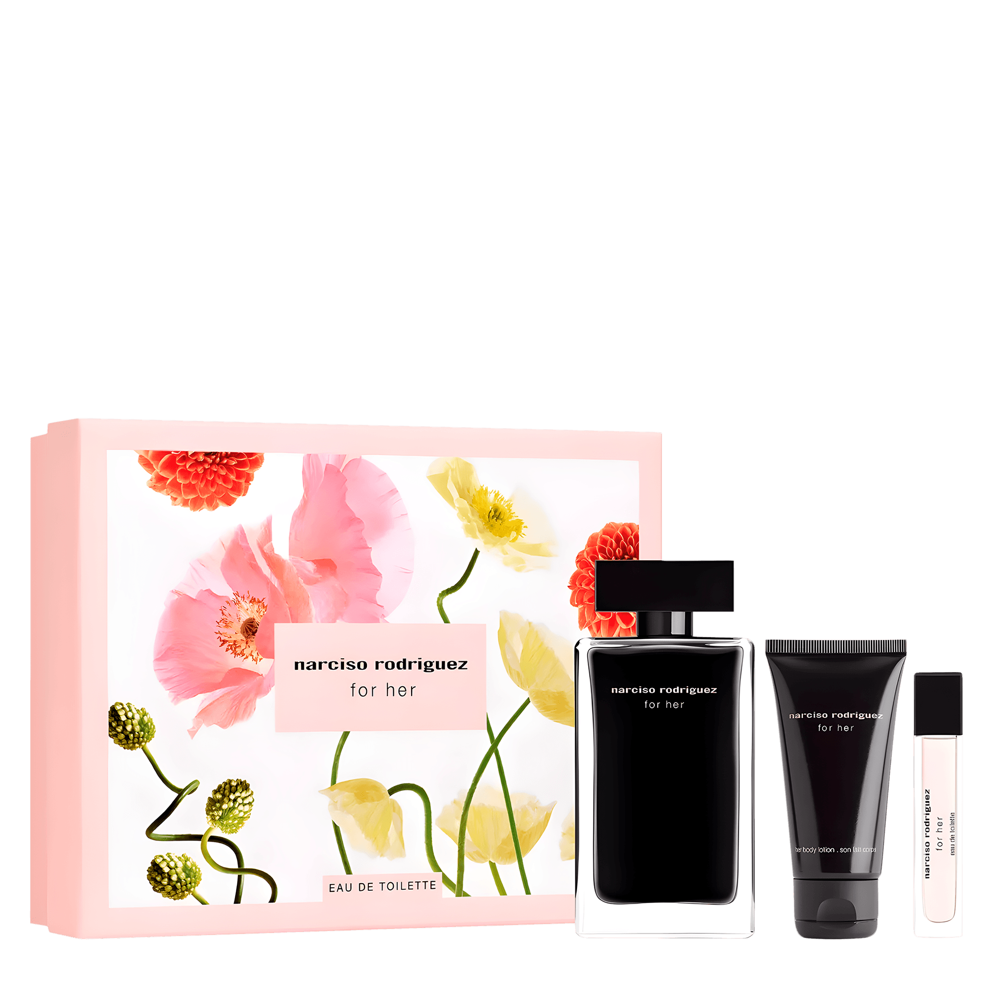 Kit Perfume Narciso Rodriguez For Her Eau de Toilette Feminino 100ml + 10ml + Loção Corporal 50ml
