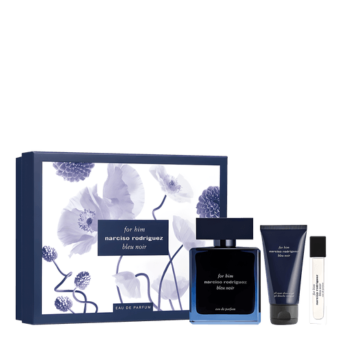 Kit Narciso Rodriguez Bleu Noir Masculino - Eau de Parfum 100ml + Shower Gel 50ml + Miniatura 10ml