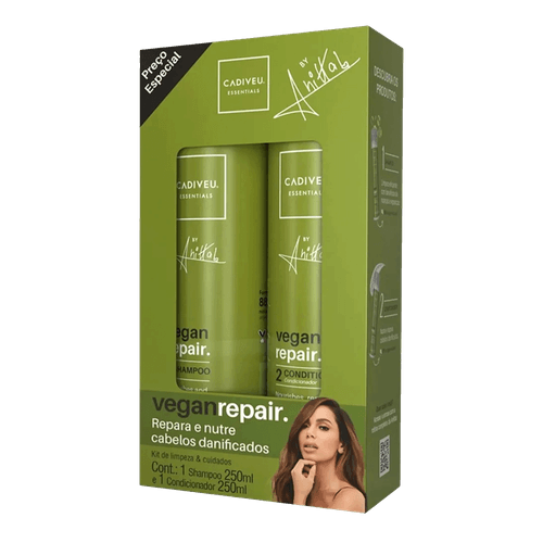 Kit Cadiveu Vegan Repair - Shampoo 250ml + Condicionador 250ml