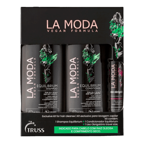 Kit Truss La Moda Equilibrium - Shampoo 300ml + Condicionador 300ml + Travel Size 30ml