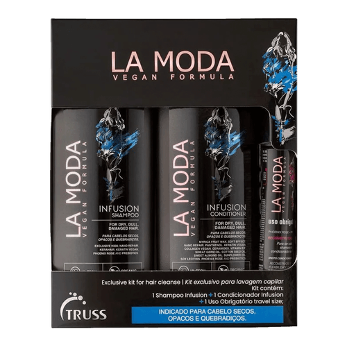 Kit Truss La Moda Infusion - Shampoo 300ml + Condicionador 300ml + Travel Size 30ml