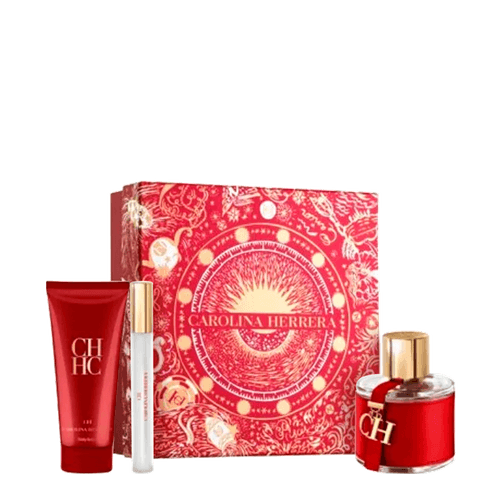 Kit Carolina Herrera CH - Eau de Toilette 100ml + Body Lotion 100ml + Eau de Toilette 10ml