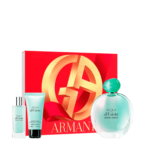 Kit Giorgio Armani Acqua di Gioia - Eau de Parfum 100ml + Eau de Parfum 15ml + Body Lotion 50ml