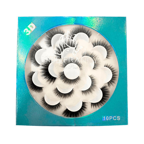 Kit Miss Frandy Cílios Postiços com 10 Pares