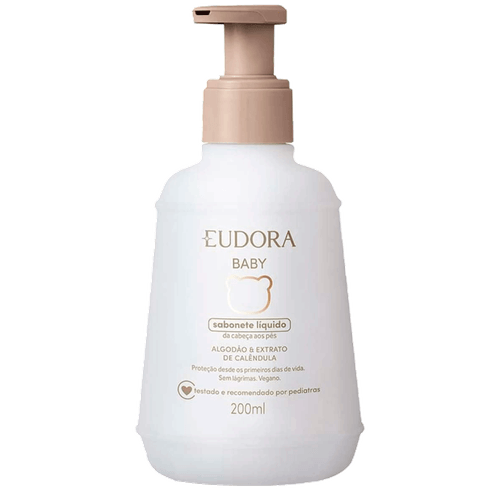 Eudora Baby Algodão & Extrato De Calêndula - Sabonete Líquido Da Cabeça Aos Pés 200ml