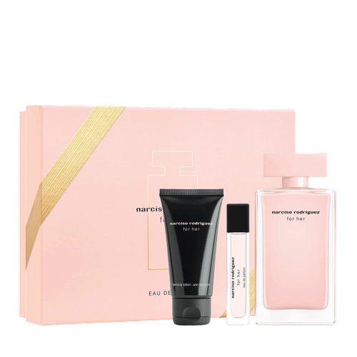 Kit Narciso Rodriguez For Her - Eau de Parfum 100ml + Eau de Parfum 10ml + Body Lotion 50ml