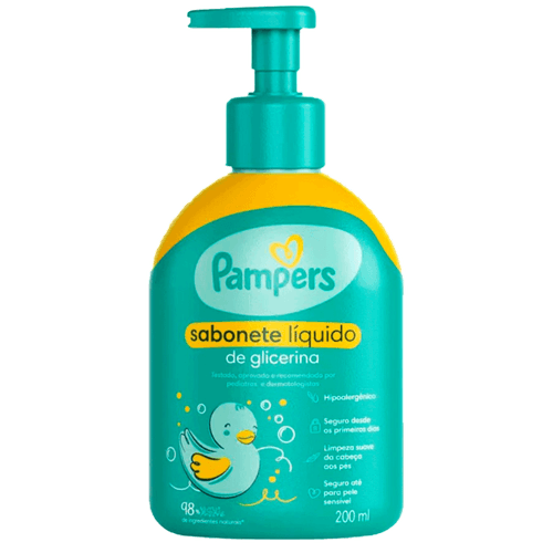 Pampers Glicerina - Sabonete Líquido Corporal 200ml