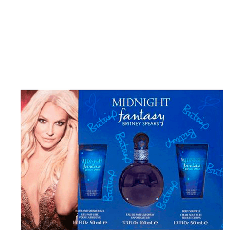 Kit Britney Spears Fantasy Midnight - Shower Gel 50ml + Eau de Parfum 100ml + Body Lotion 50ml