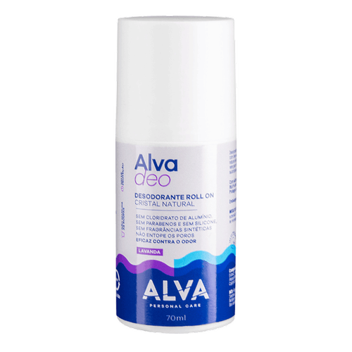 Alva Personal Care Deo Cristal Natural Lavanda - Desodorante Roll On Vegano 70ml