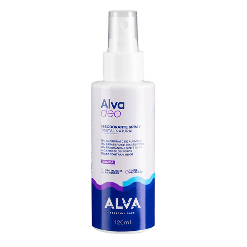 Alva Personal Care Cristal Natural Lavanda - Desodorante Spray Vegano 120ml