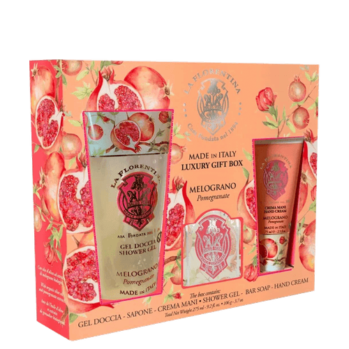 Kit La Florentina Melograno - Sabonete Em Barra 106g + Body Lotion 75ml + Shower Gel 200ml