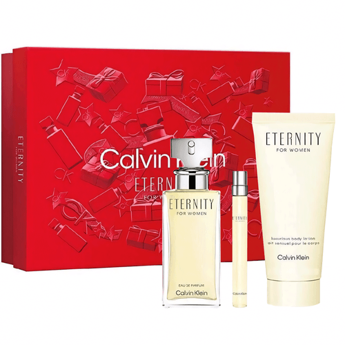 Kit Calvin Klein Eternity Eau de Parfum 100ml + Eau de Parfum 10ml + Body Lotion 200ml