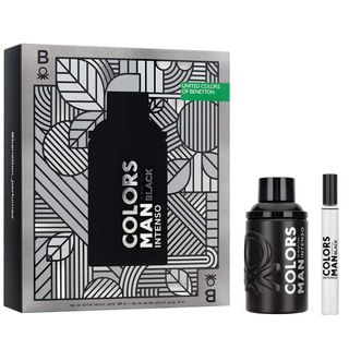 Kit Benetton United Colors Man Black Intenso - Eau de Toilette 100ml + Desodorante Spray 10ml