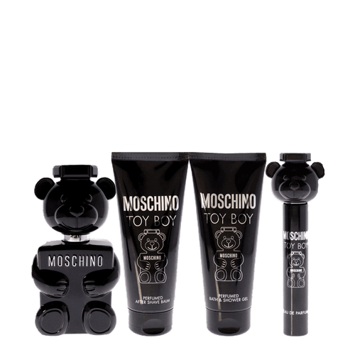 Kit Moschino Toy Boy For Men - Eau De Parfum 100ml + Miniatura 10ml + Shower Gel 100ml + Body Lotion 100ml