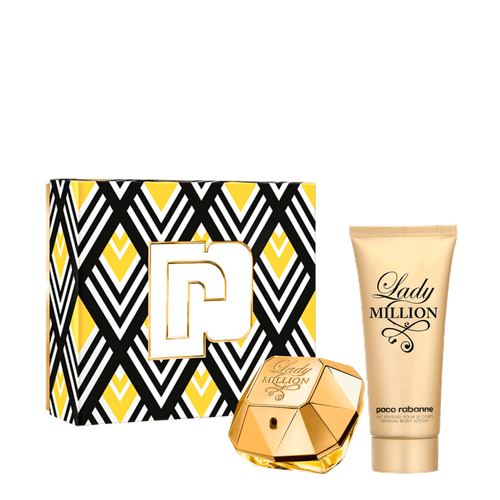 Kit Paco Rabanne Lady Million Feminino - Eau de Parfum 50ml + Body Lotion 100ml