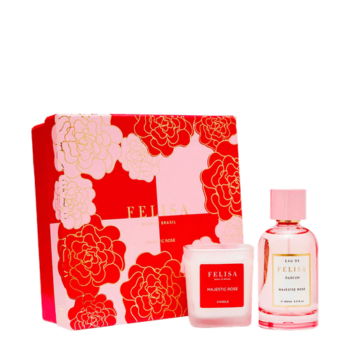 Kit Felisa Majestic Rose Coffret - Eau De Parfum 100ml + Vela Perfumada