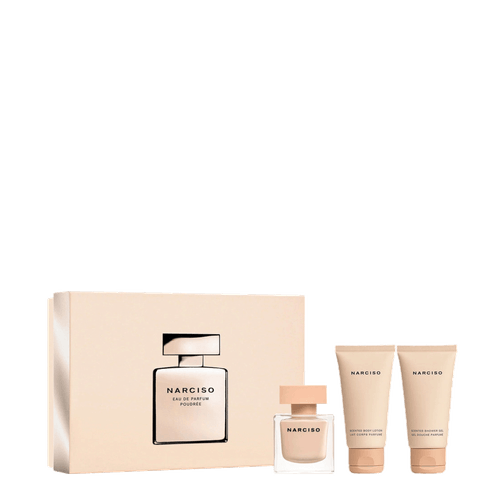 Kit Narciso Rodriguez Pouydrée - Eau De Parfum 50ml + Body Lotion 50ml + Shower Gel 50ml