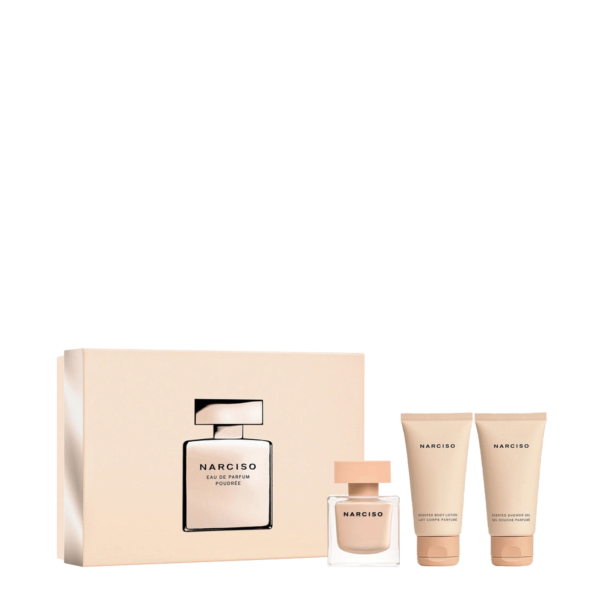 Kit Narciso Rodriguez Pouydrée - Eau de Parfum 50ml + Body Lotion 50ml + Shower Gel 50ml
